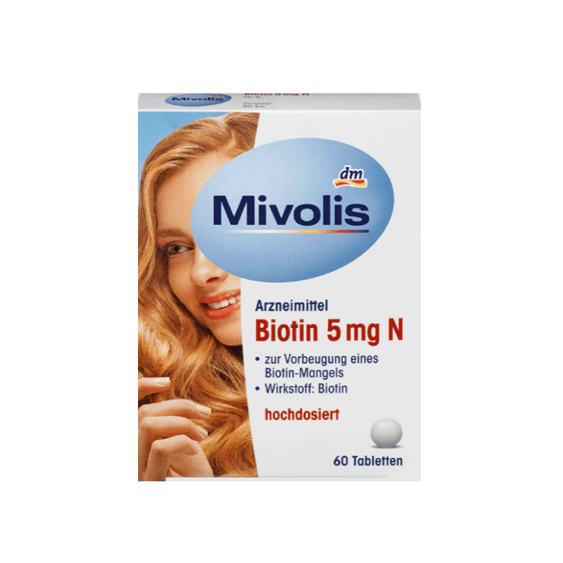 مکمل های 60 عددی mivolis Arzneimittel Biotin 5 mg N