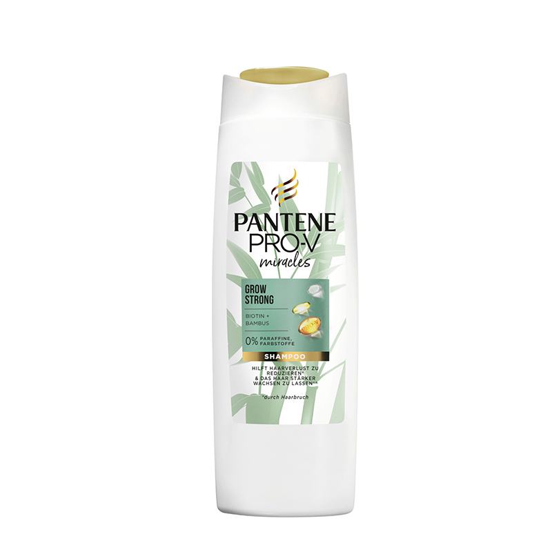 شامپو ضد ریزش وتقویت کننده مو حاوی بیوتین و بامبوPANTENE PRO-V miraqeles grow strong 250ml