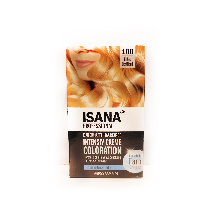 رنگ مو بانوان شماره 100 رنگ بلوند روشن ISANA INTENSIV CREME COLORATION