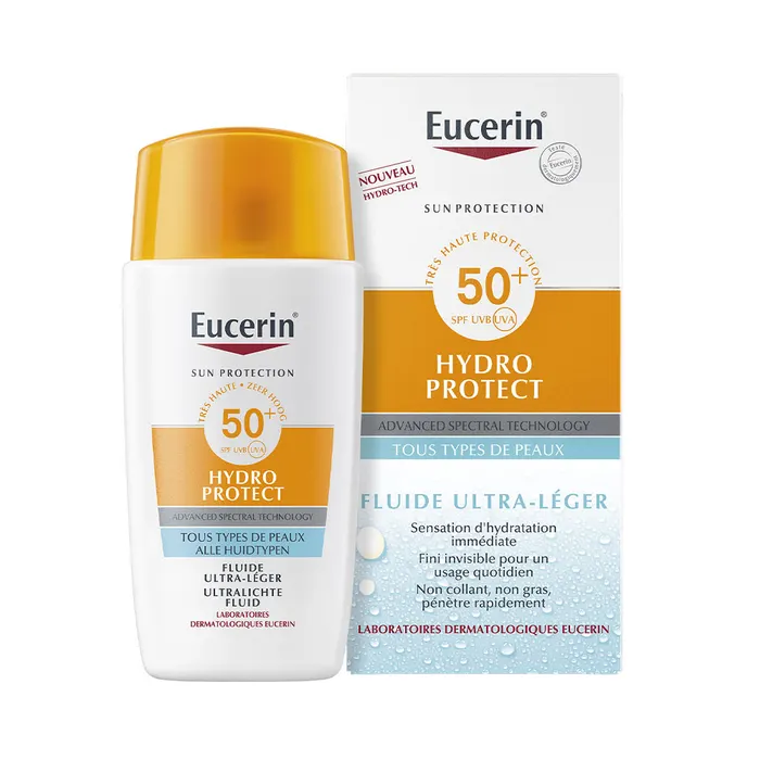 ضد آفتاب فلوئیدی فوق العاده سبک مناسب انواع پوست EUCERIN HYDRO PROTECT FLUIDE SPF+50