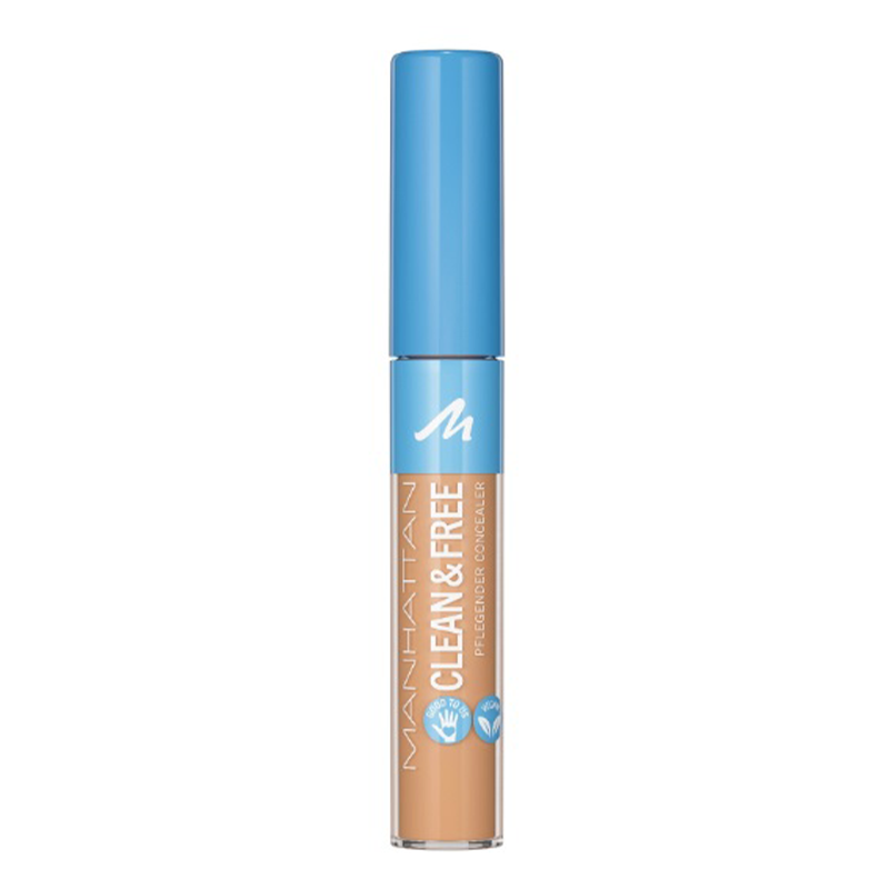 کانسیلر با پوشانندگی بالا و حاوی روغن های مغذی MANHATTAN clean & free pflegnder concealer 020