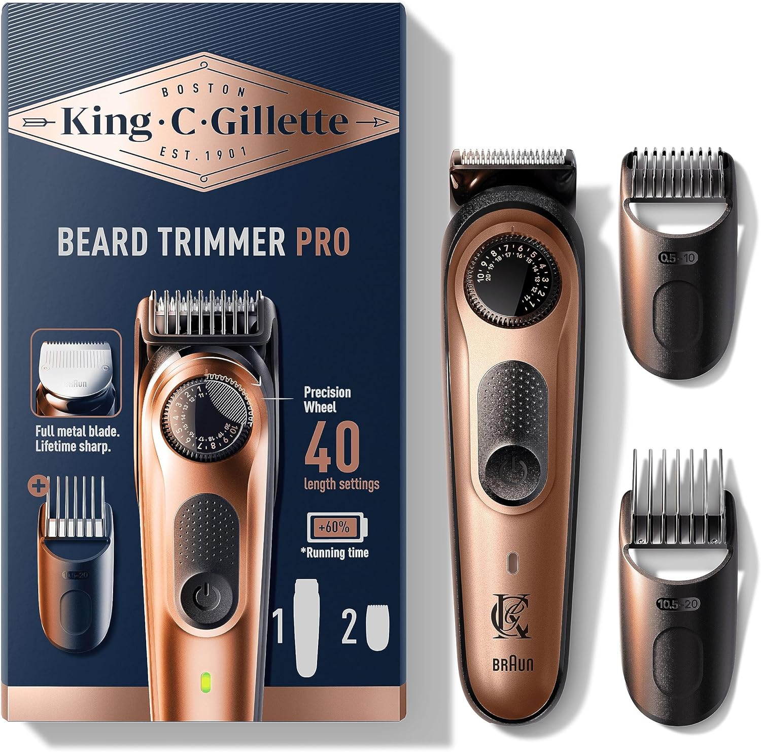 ریش تراش ضد آب KING .C . GILLETTE BEARD TIMMER PRO