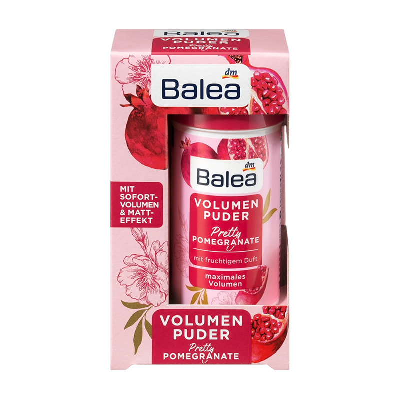 پودر حجم دهنده مو حاوی رایحه انار balea volumen puder