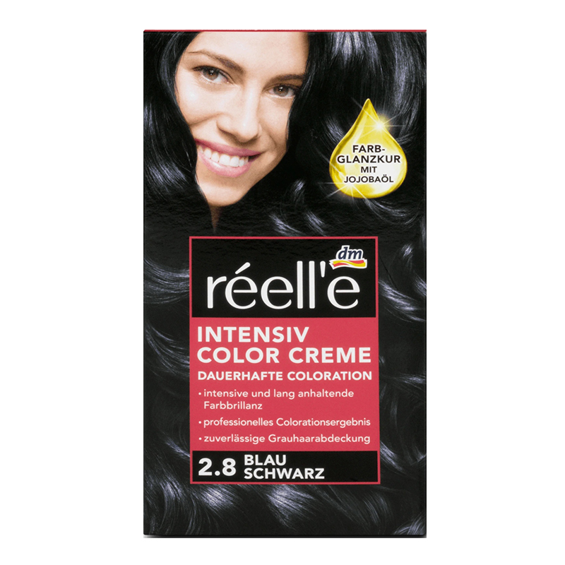 رنگ مو بانوان شماره 2.8 رنگ مشکی پر کلاغی  reelle INTENSIV COLOR CREME