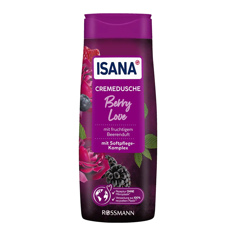 شامپو بدن با رایحه توت ISANA CREMEDUSCH BERRY LOVE 300ML