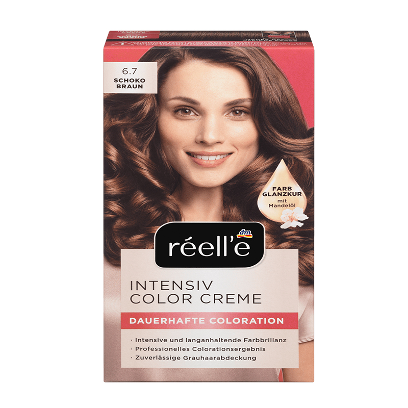 رنگ مو شکلاتی قهوه ای reelle INTENSIV COLOR CREME 6.7