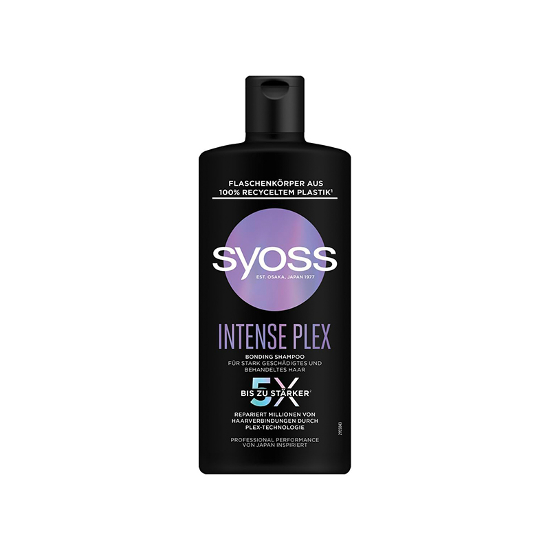 شامپو ترمیم کننده موهای آسیب دیده syoss intense plex 440ml