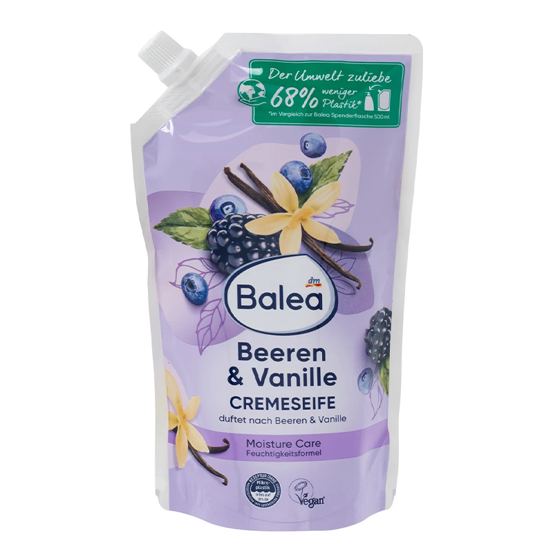 مایع دستشویی کیسه ای وانیل و توت BALEA CREMESEIFE BEEREN & VANILLE 500ML