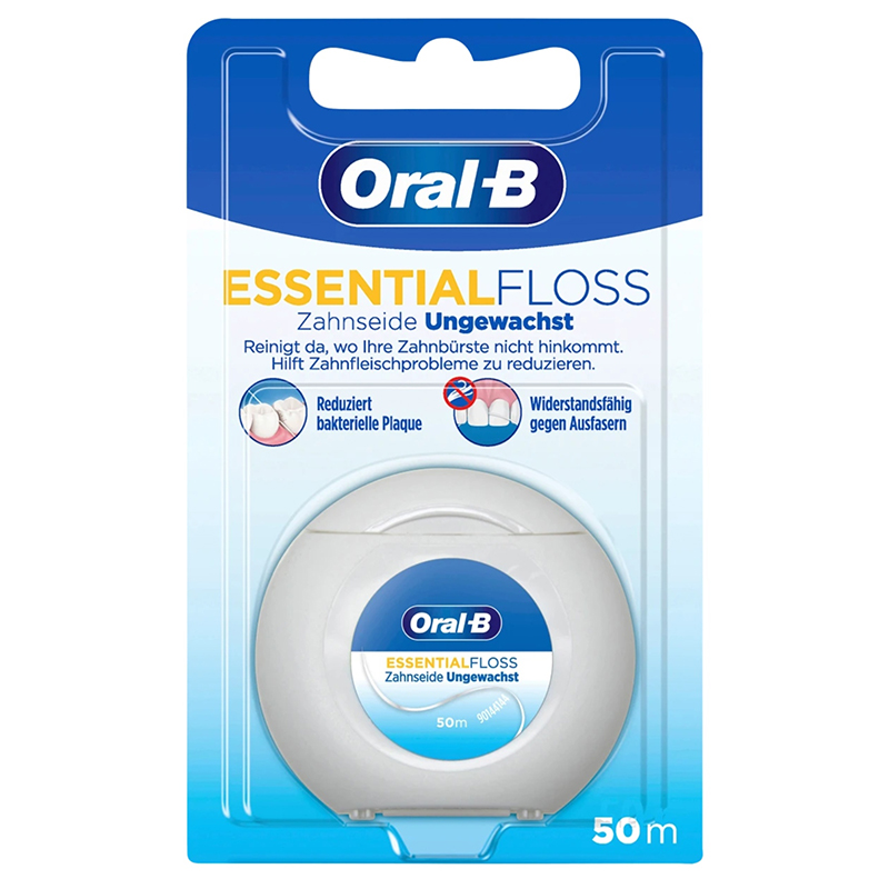 نخ دندان اورال بی رایحه خنک کننده ضد باکتری oral_B essential floss