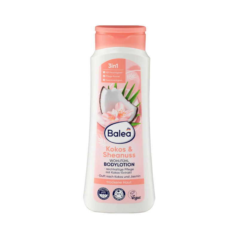 لوسیون بدن مخصوص پوست خشک balea kokos & sheanuss 400ml