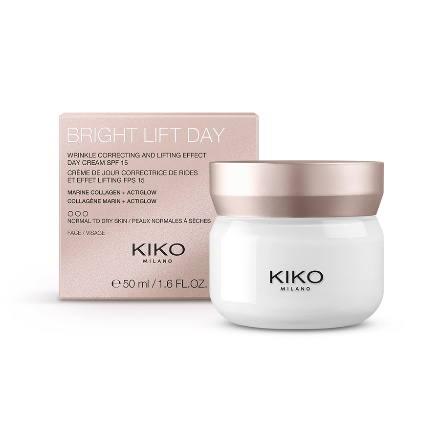 کرم ضد چروک و لیفتینگ حاوی spf15 و کلاژن دریایی kiko milano Bright lift day