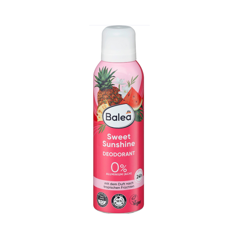 اسپری دئودورانت با رایحه آناناس Balea deodorant sweet sunshine