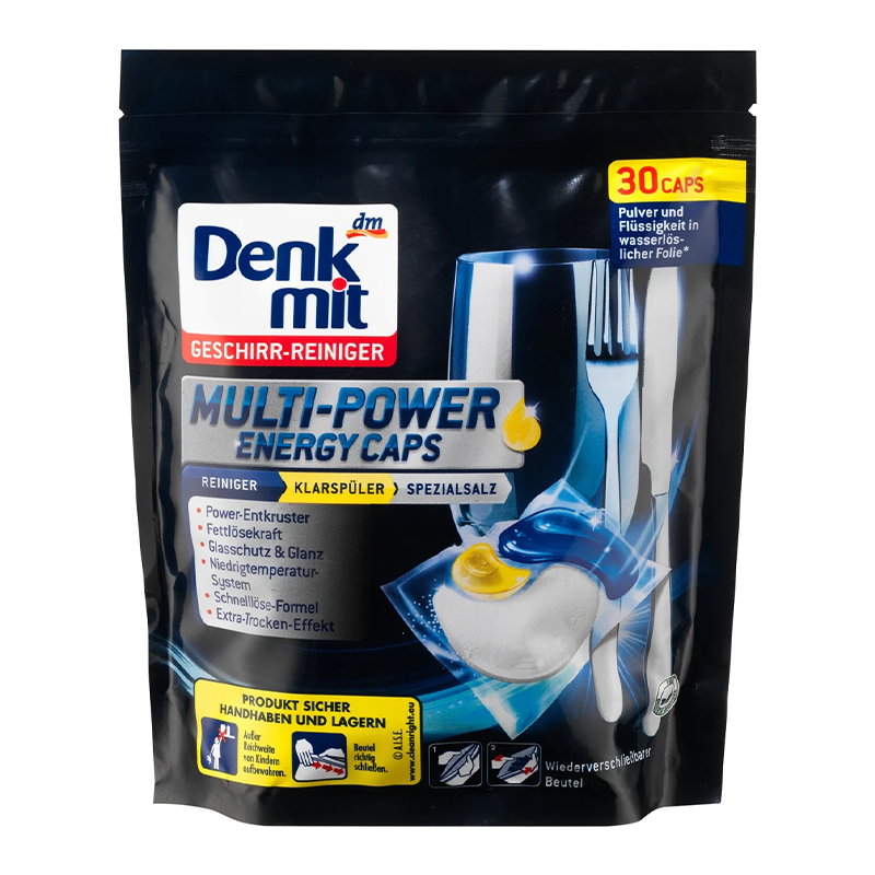 ژل قرص ماشین ظرفشویی 30 عددی DENK MIT MULTI POWER ENERGY CAPS