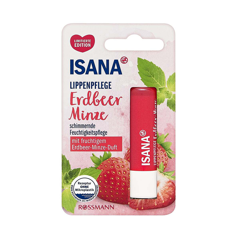 بالم لب رایحه توت فرنگی ISANA LIPPENPFLEGE Erdleer Minze