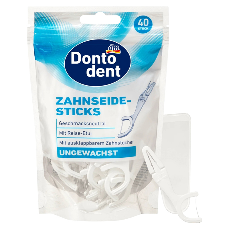 نخ دندان خلالی بسته 40 عددی donto dent zahnseide sticks