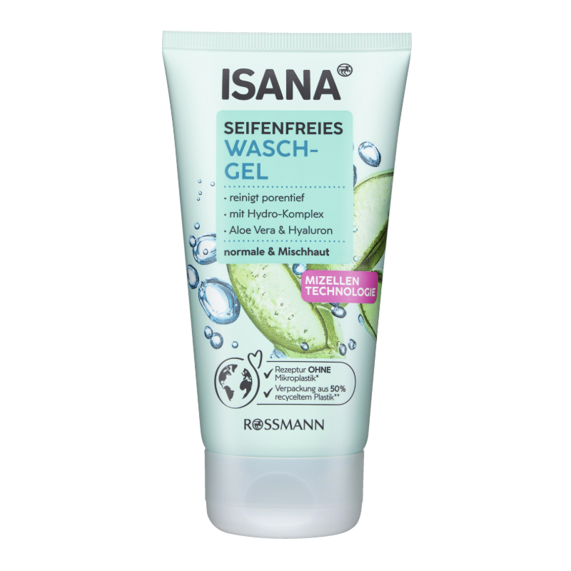 ژل شستشو صورت مخصوص پوست نرمال تا مختلط isana wasch gel