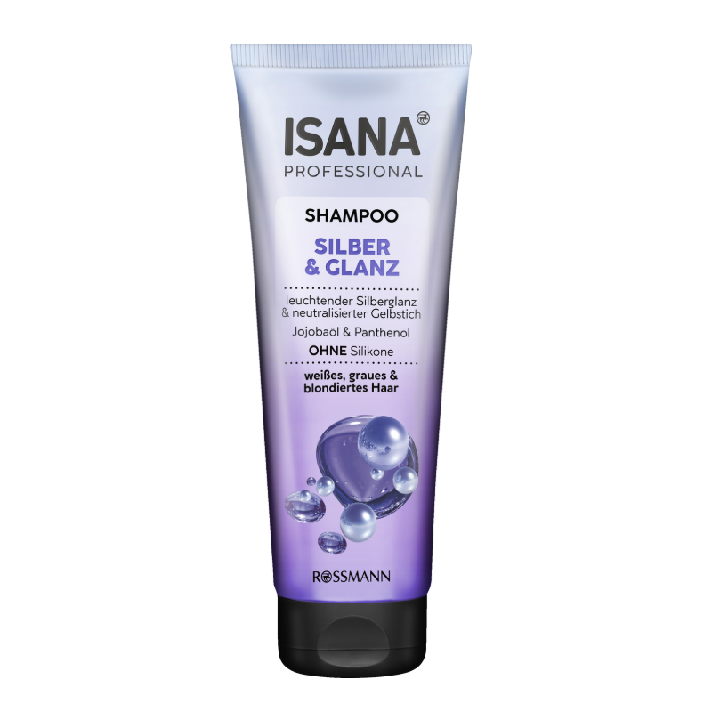شامپو ضد زردی isana shampoo silber and glanz 250ml