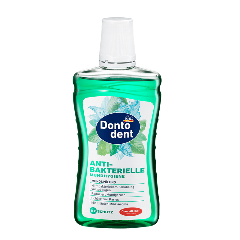 دهان شویه ضد باکتریایی  با طعم نعناع  Donto dent ANTI-BAKTERIELLE  MUNDHYGIENE6X