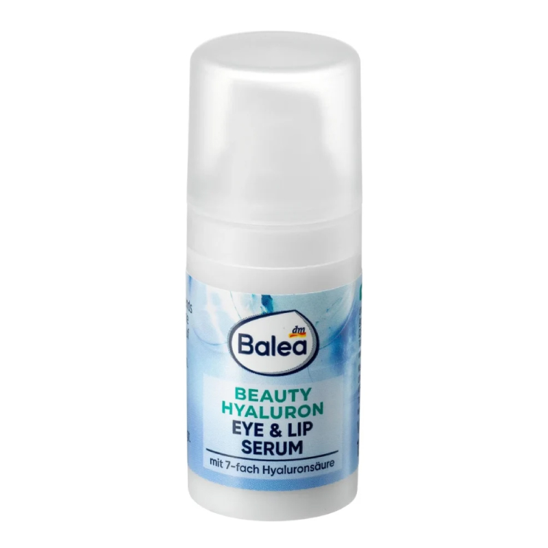 کرم آبرسان+لیف+ضدچروک مخصوص دور لب و دور چشم مناسب سن 30 تا 50 سال balea beauty hyaluron eye & lip serum
