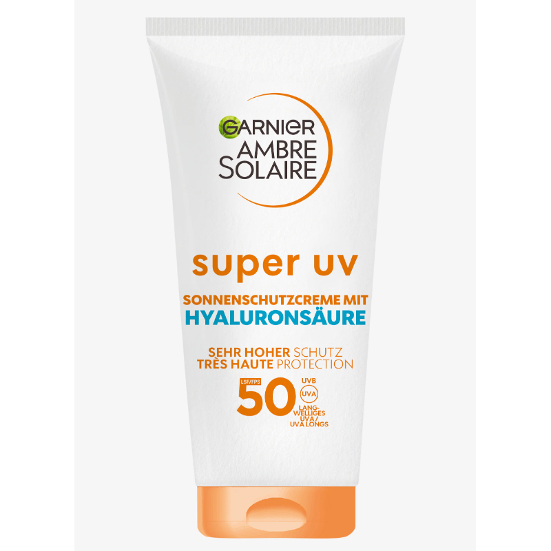 کرم ضدآفتاب +ضدچروک محافظت در برابر اشعه uvb و uva دارای spf50 بدون رنگ و بافت سبک garnier sun crème