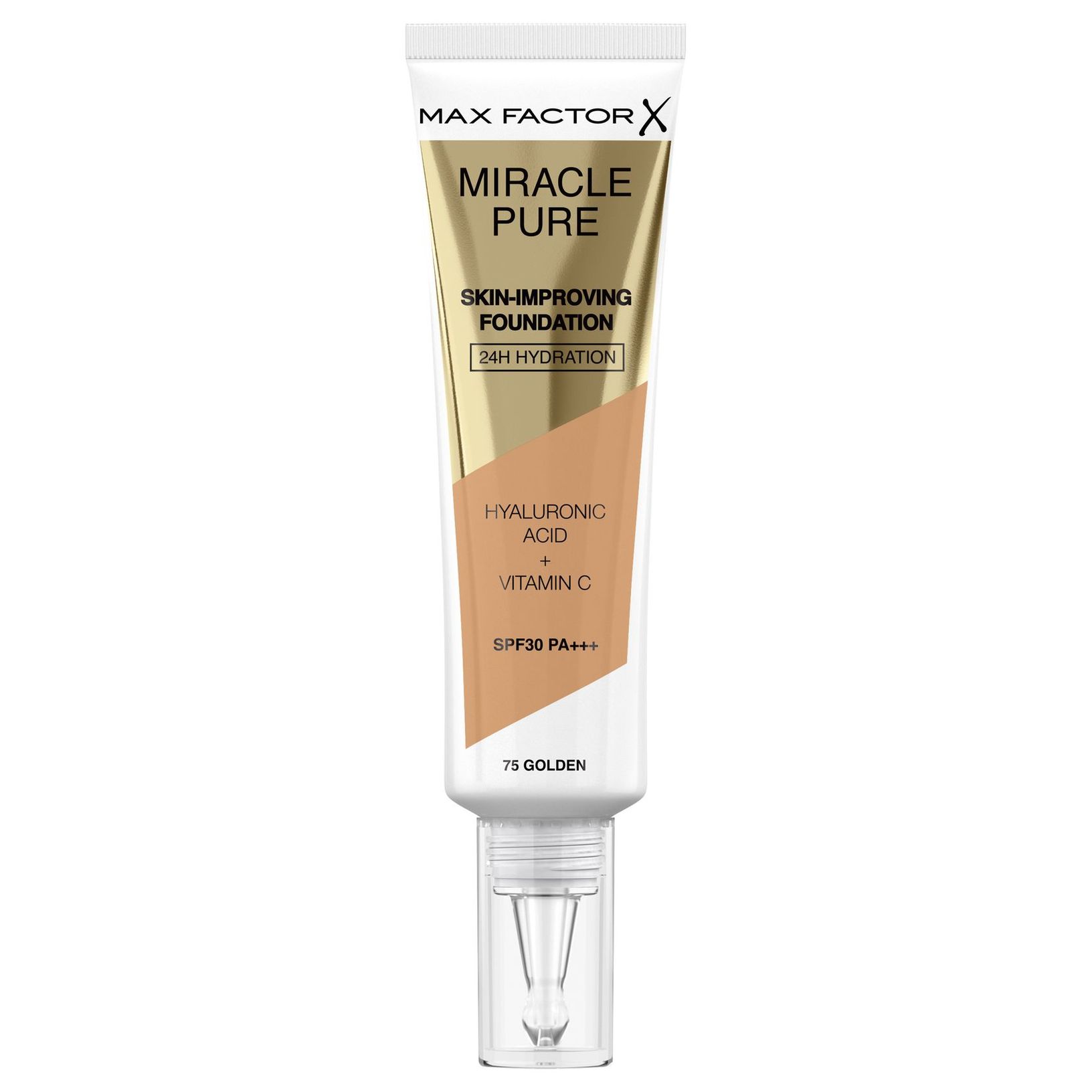 کرم پودر حاوی آبرسان و ویتامین سی حاوی ضد آفتاب MAX FACTOR MIRACLE PURE N75 SPF30