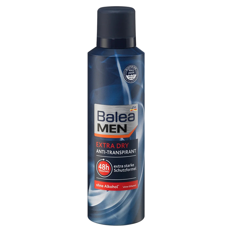 اسپری ضد تعریق مخصوص آقایان فاقد الکل با ماندگاری 24 ساعته balea men anti transpirant extra dry