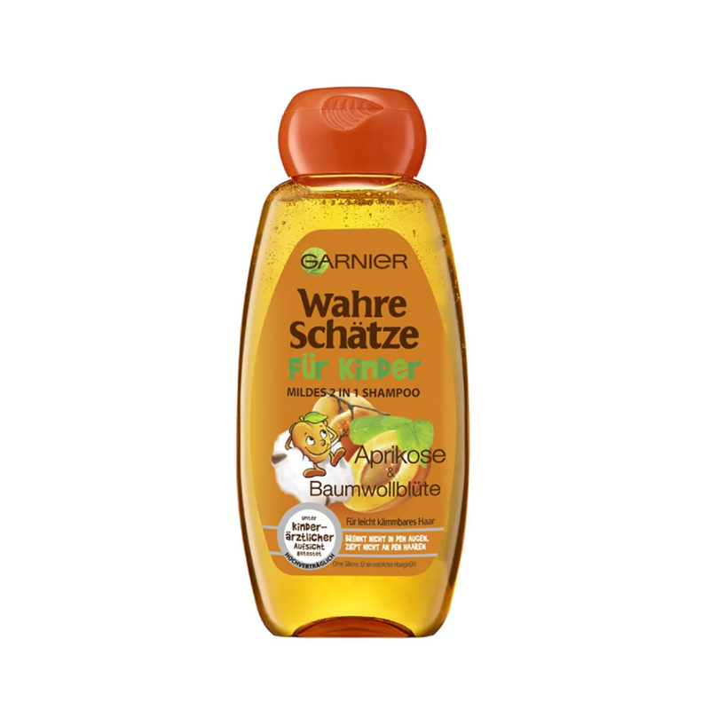 شامپو بچه 1*2 مو وصورت حاوی گل شکوفه و زردآلو GARNIER APRIKOSE & BAUMWOLLBLUTE