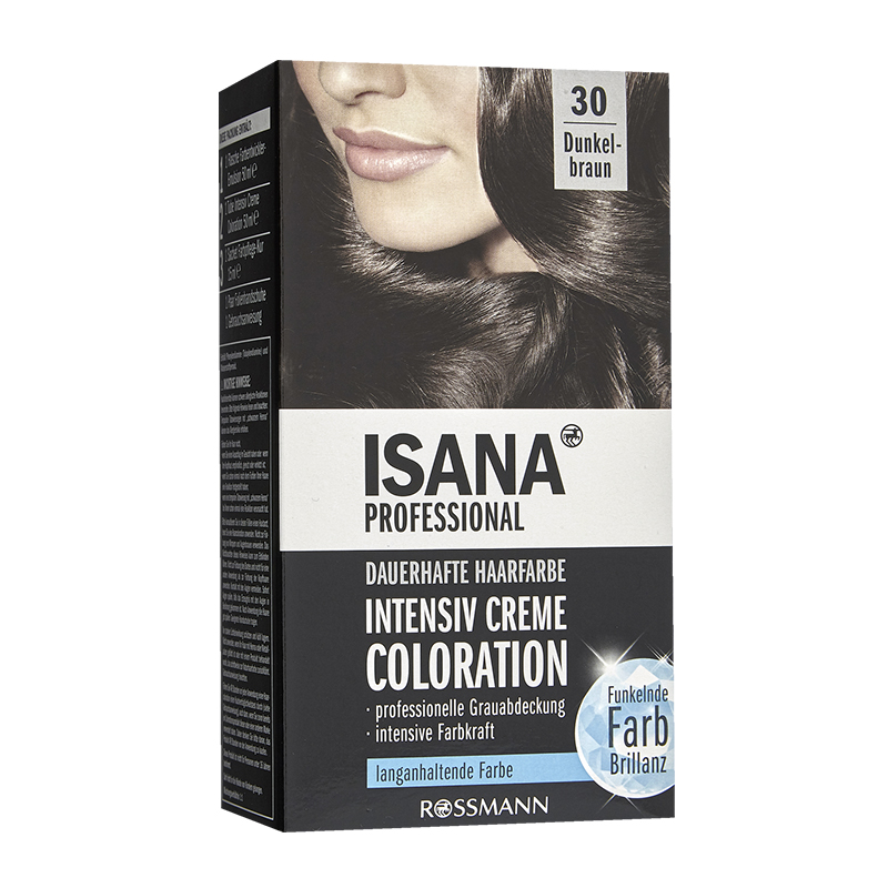 رنگ مو بانوان شماره 30 رنگ قهوه ای تیره ISANA INTENSIV CREME COLORATION