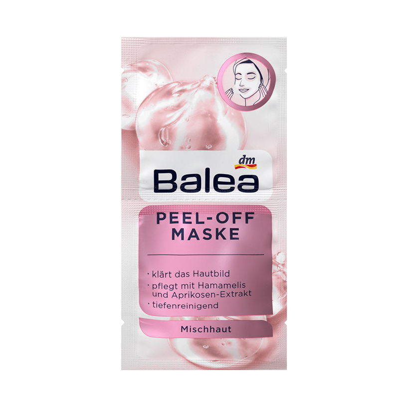 ماسک پاکسازی و لایه بردار عمیق صورت حاوی عصاره زردآلو مناسب پوست های مختلط Balea PEEL-OFF MASKE