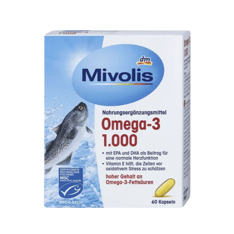 قرص 60 عددی امگا Mivolis Omega-3 1.000