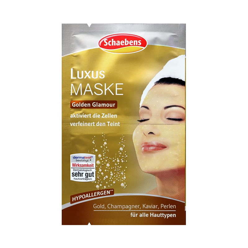 ماسک طلا روشن کننده پوست حاوی طلا و خاویار Schaebens LUXUS MASKE