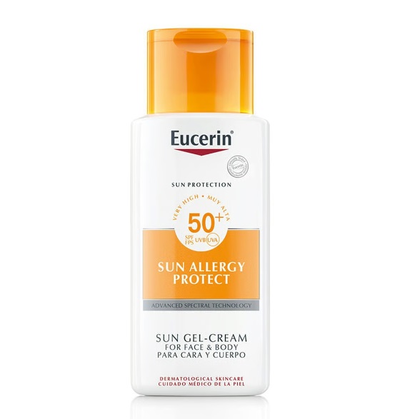 ضد آفتاب ژلی مخصوص صورت و بدن فوق العاده غیر چرب +ضد آب و ضد عرق EUCERIN sun gel crème spf +50