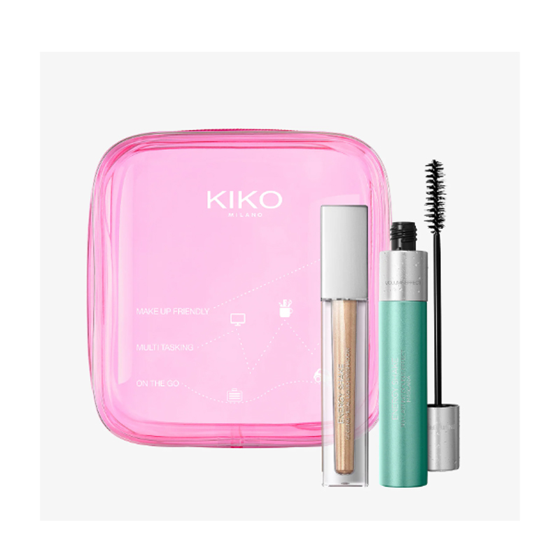 کیف آرایشی به همراه سایه و ریمل kiko milano energy shake