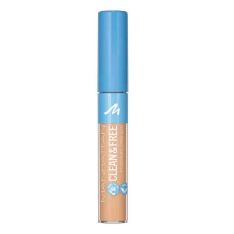 کانسیلر با پوشانندگی بالا و حاوی روغن های مغذی MANHATTAN clean & free pflegnder concealer 010