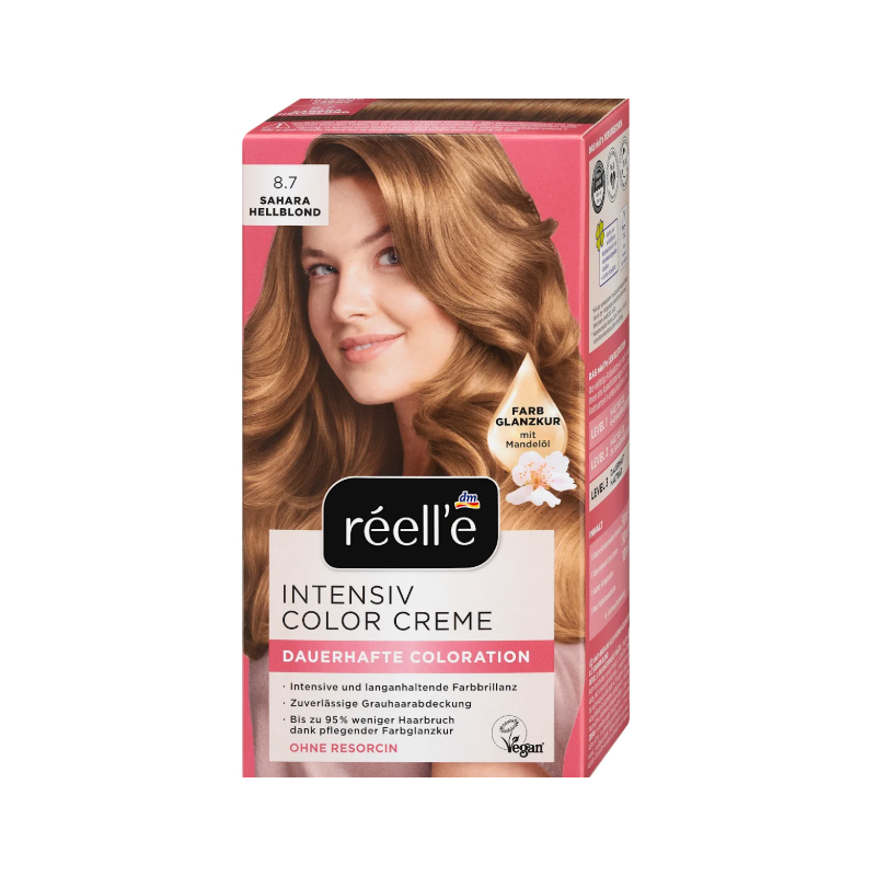 رنگ مو بلوند صحرایی شماره 8.7 reelle INTENSIV COLOR CREME