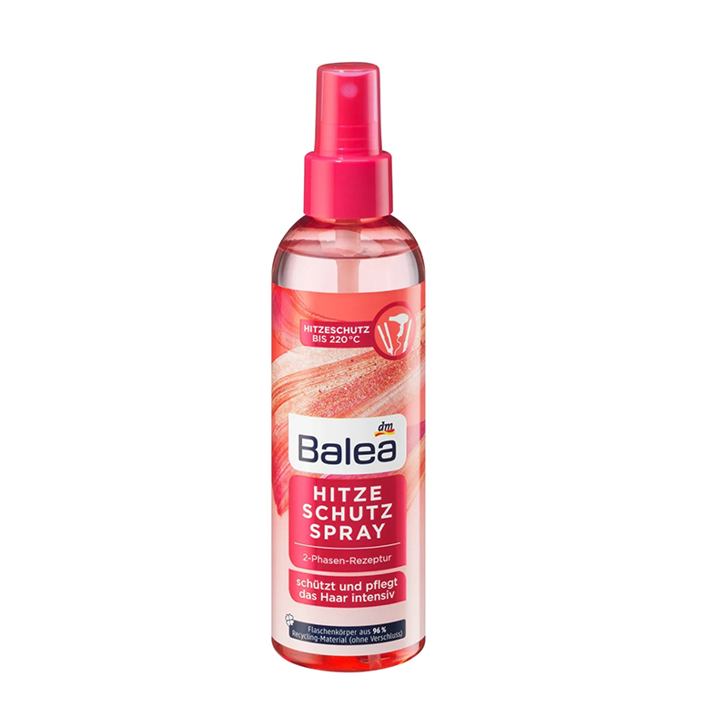 اسپری 2 فاز مراقبت کننده مو در برابر حرارت قابل استفاده برای قبل و بعد از شسوار balea hitze schutz spray 2 phasen rezeptur