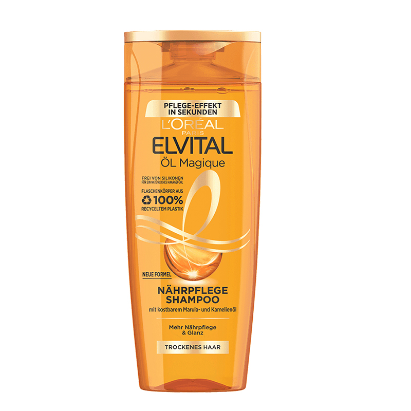 شامپو مخصوص موهای خشک و آسیب دیده حاوی روغن نارگیل LOREAL ELVITAL OL Magique