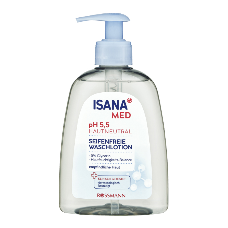 ژل شستشوی صورت مخصوص پوست حساس ISANA MED waschlotion ph 5.5300ml