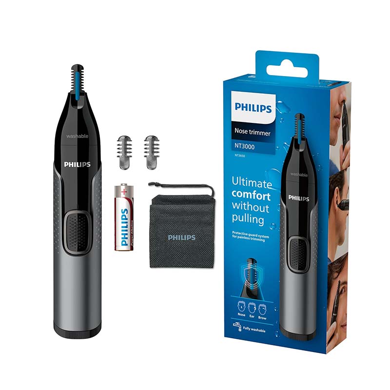 مو زن 3 در 1 (ابرو-گوش-بینی) قابل شستشو PHILIPS NOSE TRIMMER  NT3000