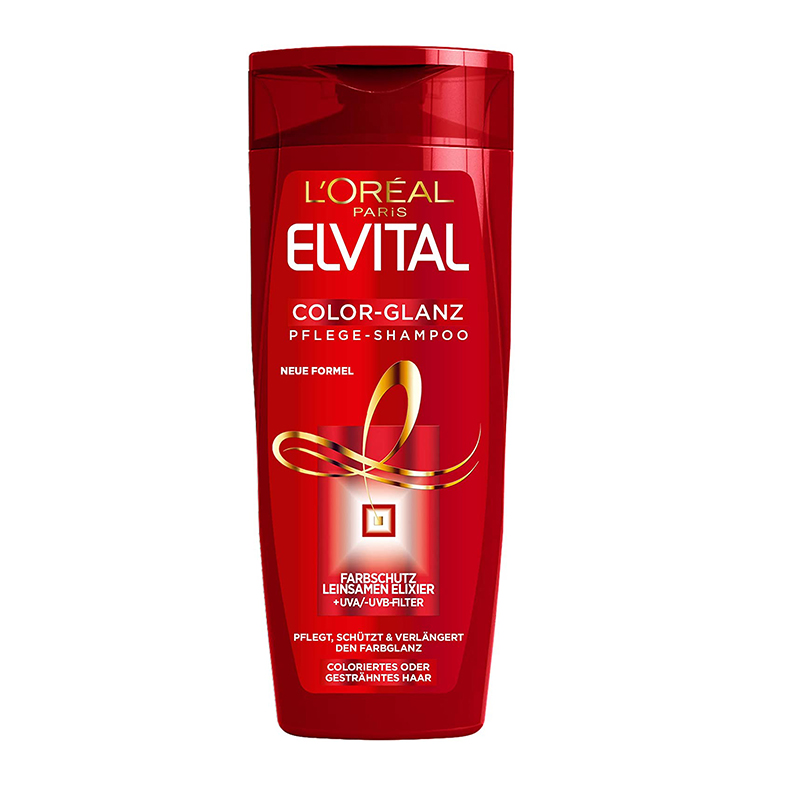 شامپو محافظت کننده و درخشان کننده مخصوص موهای رنگ شده LOREAL ELVITAL COLOR-GLANZ PFLEGESHAMPOO