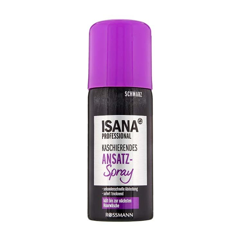 اسپری رنگ ریشه مو مشکی isana ansatz spray