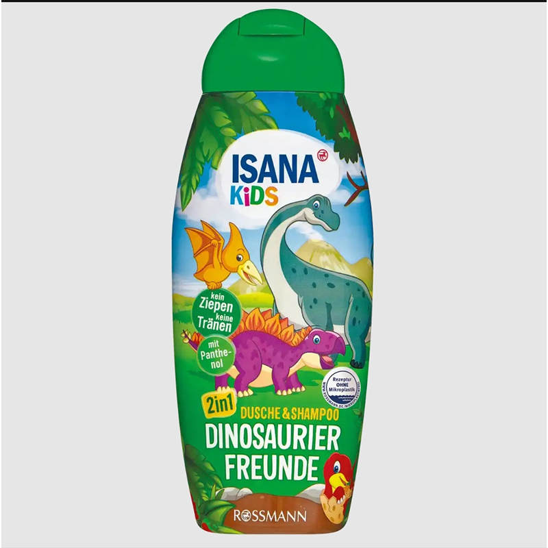 شامپو سر+بدن مخصوص کودک پسرانه ISANA KiDS 2in1 DINOSAURIER FREUNDE